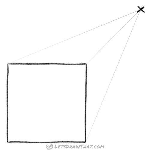 Drawing step: Draw the perspective guidelines