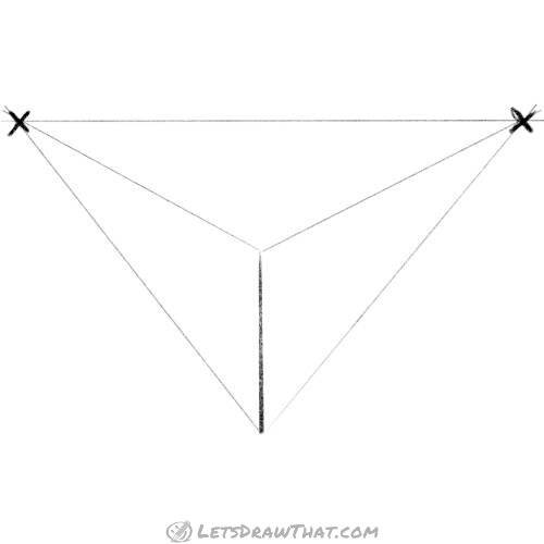 Drawing step: Draw the perspective guidelines
