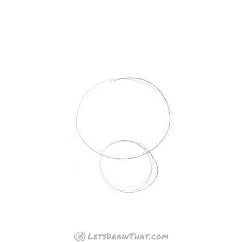 Drawing step: Start with a simple body sketch