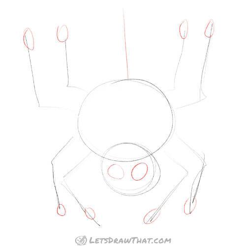 Drawing step: Add a few details to improve the sketch