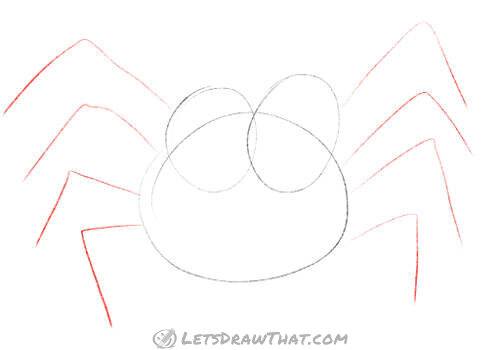 Drawing step: Add legs to the sketch