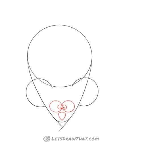 Drawing step: Draw the mouse's face