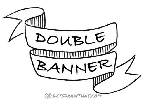 Finished double banner drawing