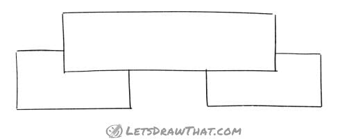Drawing step: Draw the base banner rectangles