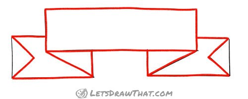 Drawing step: Outline the banner