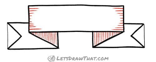 Drawing step: Shade the banner