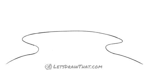 Drawing step: Draw the base banner curve