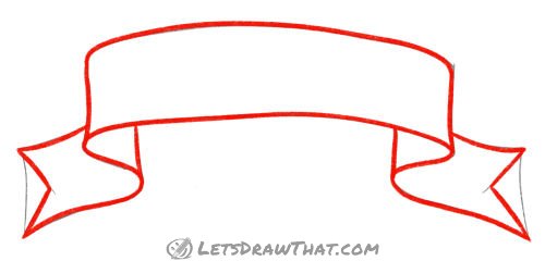 Drawing step:  Outline the banner