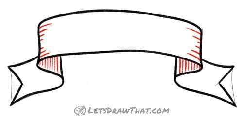 Drawing step: Shade the banner