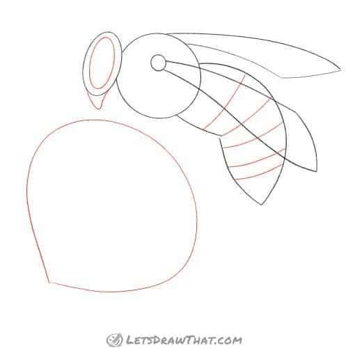 Drawing step: Add body details