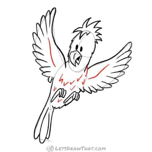 Drawing step: Add a few final details