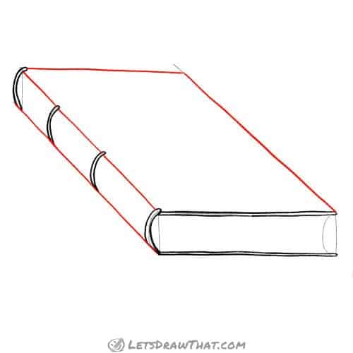 Drawing step: Draw the rest of the book outline