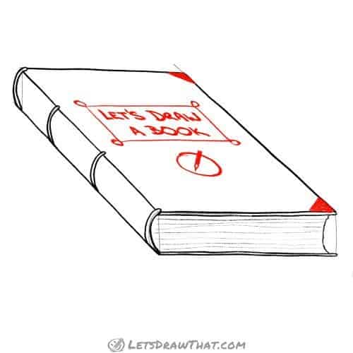 Drawing step: Decorate the book's front page