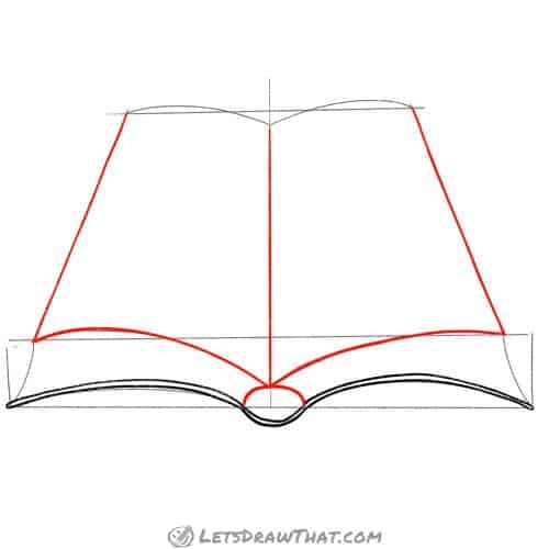 Drawing step: Draw the book pages