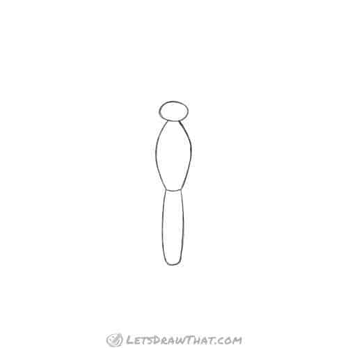 Drawing step: Draw the butterfly body
