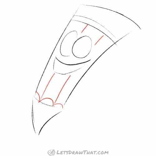 Drawing step: Sketch in the details Sketch in the details