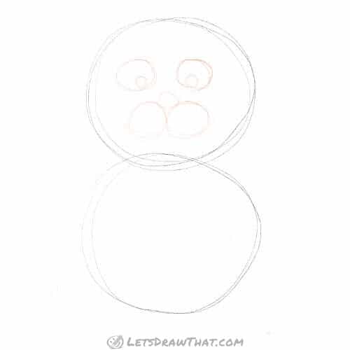 Drawing step: Sketch the face