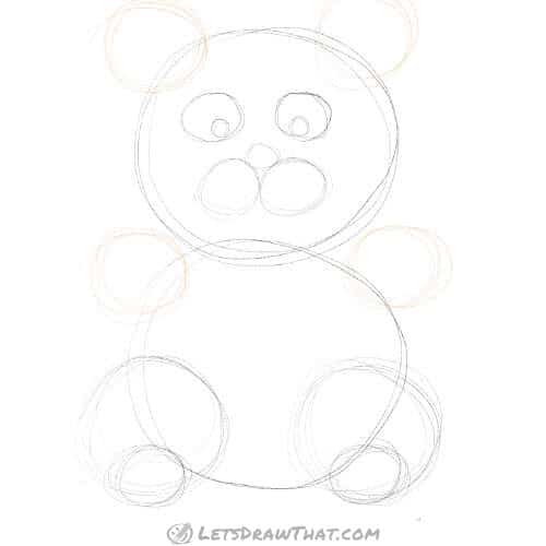 Drawing step: Sketch the ears