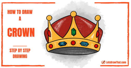 How To Draw a Crown – An Easy Crown Drawing Step-by-Step - step-by-step-drawing tutorial featured image