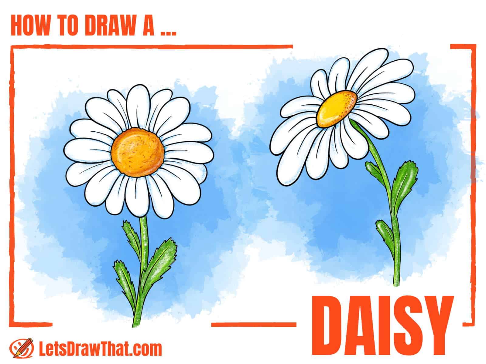 How to Draw a Daisy From Easy Simple Shapes