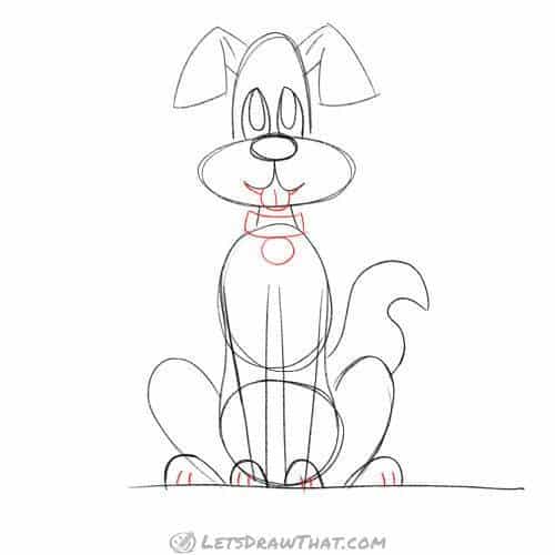 Drawing step: Sketch the final details
