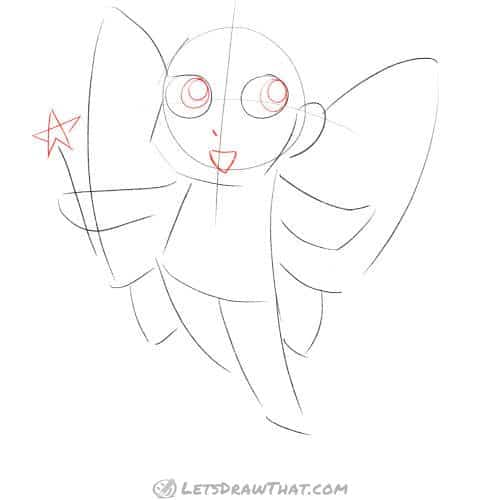 Drawing step: Draw the face details