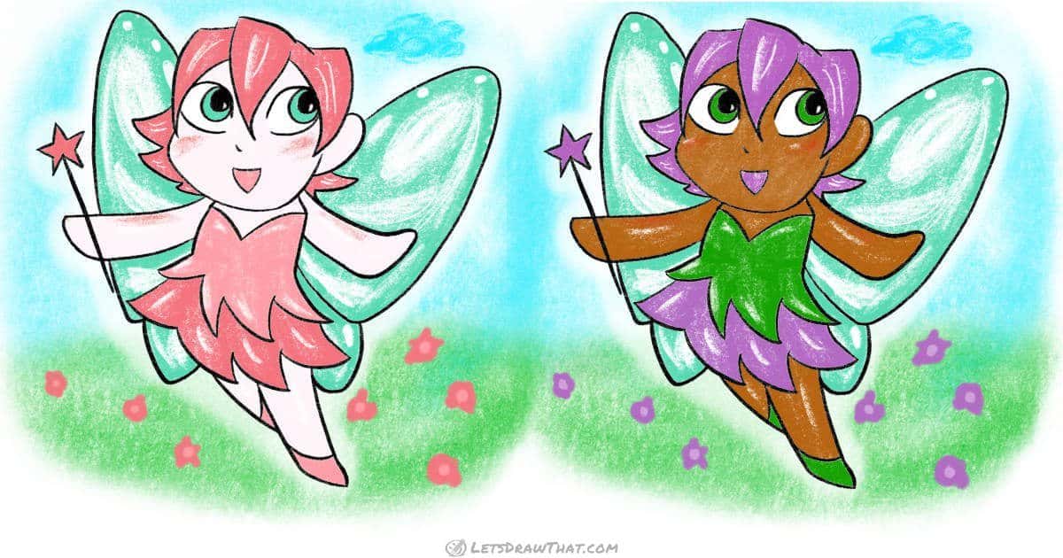 How to Draw a Fairy in a Cute Chibi Style