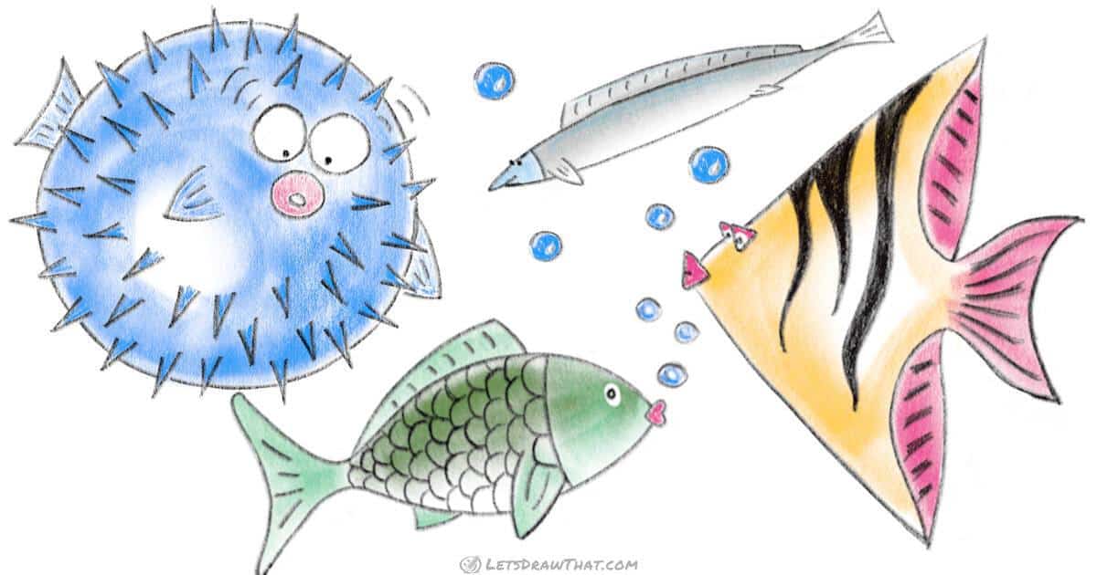 How to Draw a Fish Using Simple Shapes