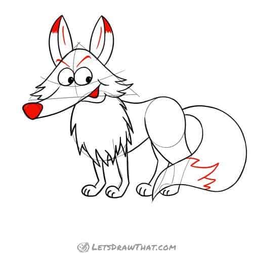 Drawing step: Add the final details