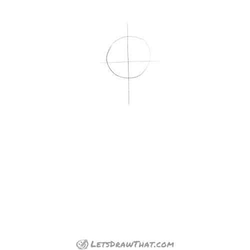 Drawing step: Sketch the king's head