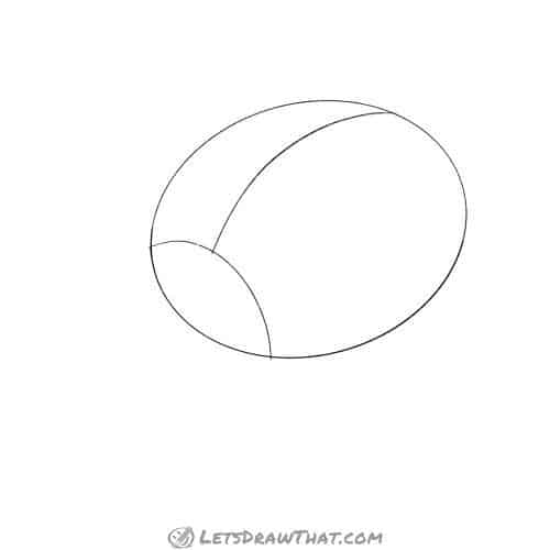 Drawing step: Draw oval body