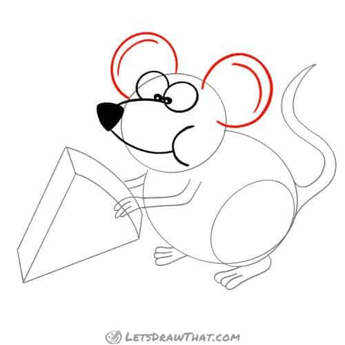 Drawing step: Draw the mouse's ears