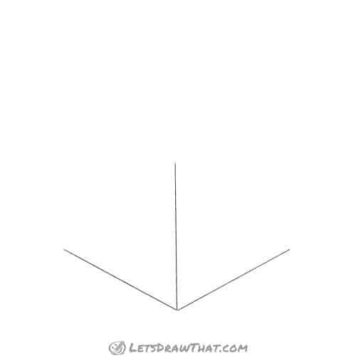 Drawing step: Draw the front corner