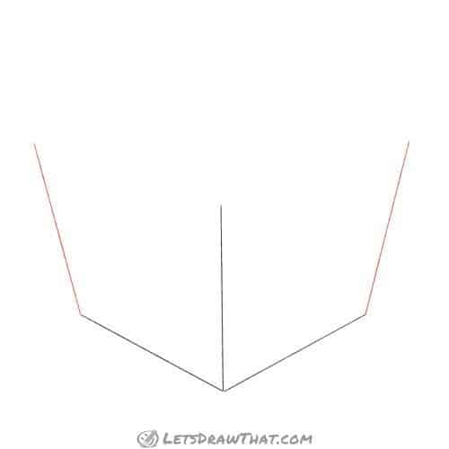 Drawing step: Add the outer box sides