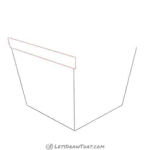 Drawing step: Start drawing the lid