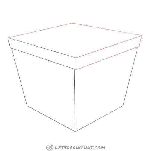 Drawing step: Finish the lid