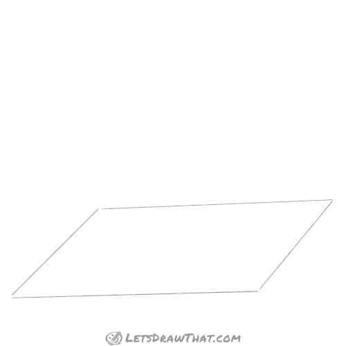 Drawing step: Draw a square in perspective