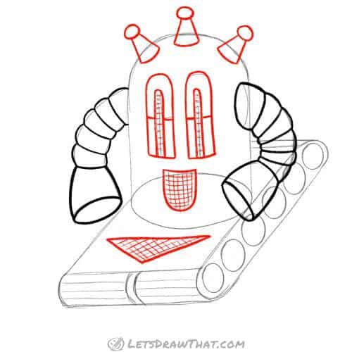 Drawing step: Draw the robot’s face