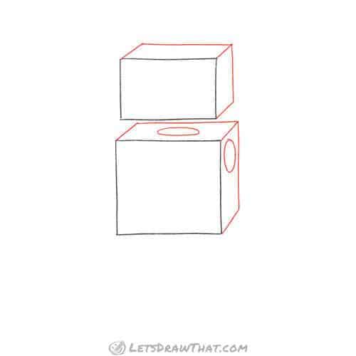Drawing step: Draw two boxes in perspective
