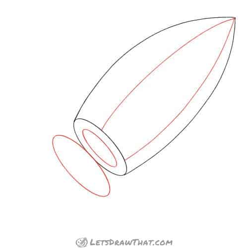 Drawing step: Draw surface guidelines and the exhaust nozzle base