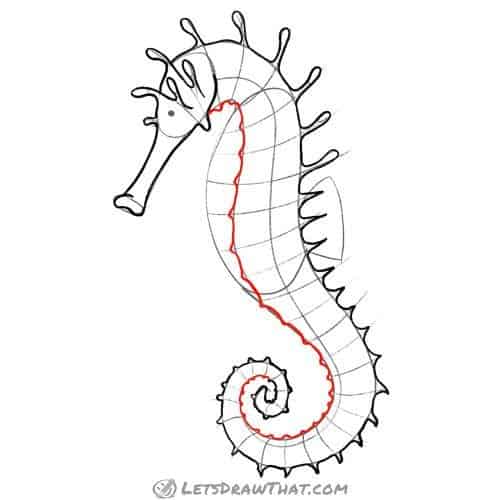 Drawing step: Draw the inner outline