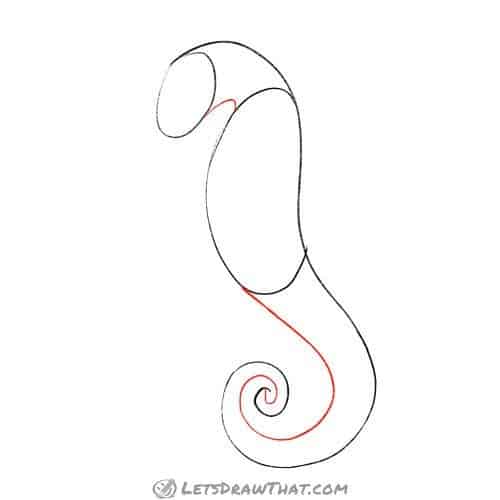 Drawing step: Sketch the rest of the body