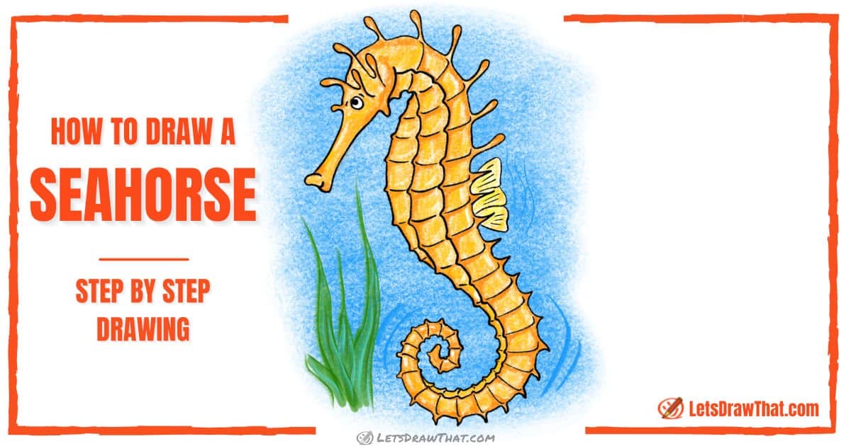 How to Draw a Seahorse With an Awesome Body Pattern