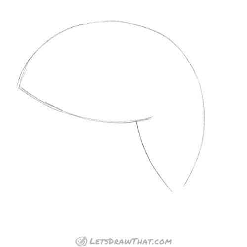 Drawing step: Sketch the body outline