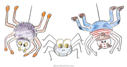 How to Draw a Spider – Simple Cartoon Style - step-by-step-drawing tutorial featured image