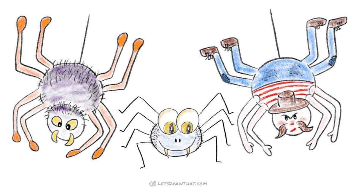 How to Draw a Spider – Simple Cartoon Style
