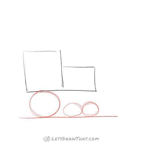 Drawing step: Add the wheels