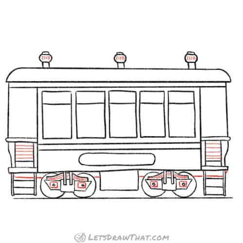 Drawing step: Add the details