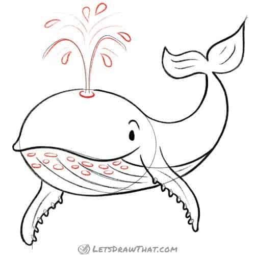 Drawing step: Draw the water spout