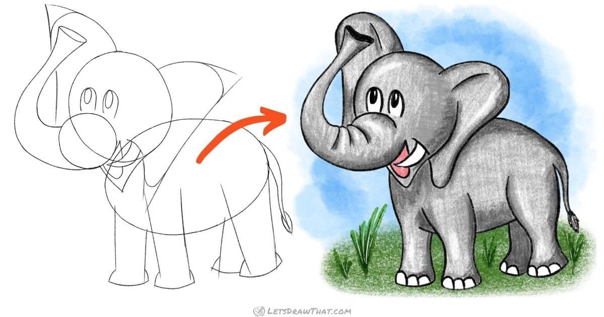 How to Draw an Elephant – Easy Step by Step Drawing